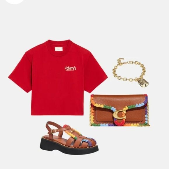 Coach Vivienne Sandal With Rainbow Crochet - Picture 3 of 9